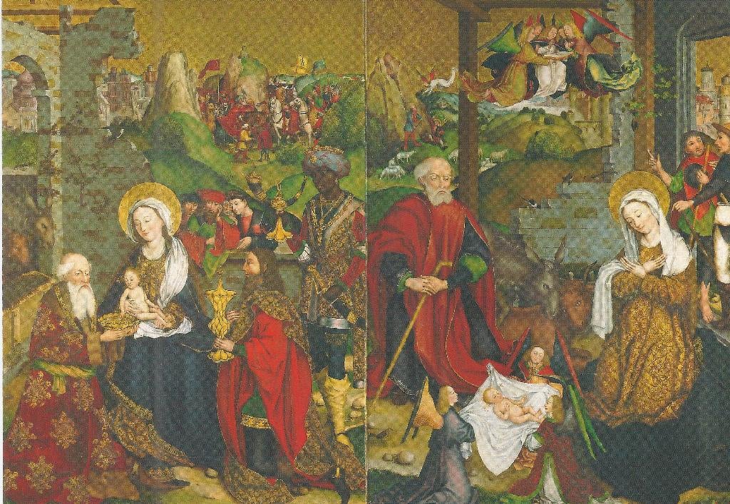 S5 Gelopen ansichtkaart de geboorte van Christus, Ophalen of Verzenden, 1980 tot heden, Gelopen