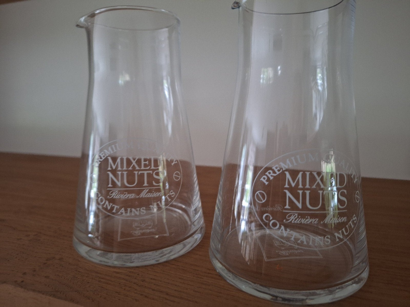 Riviera Maison Mixed Nuts Karaffen - Set van 2, Ophalen, Zo goed als nieuw, Wit, Riviera Maison