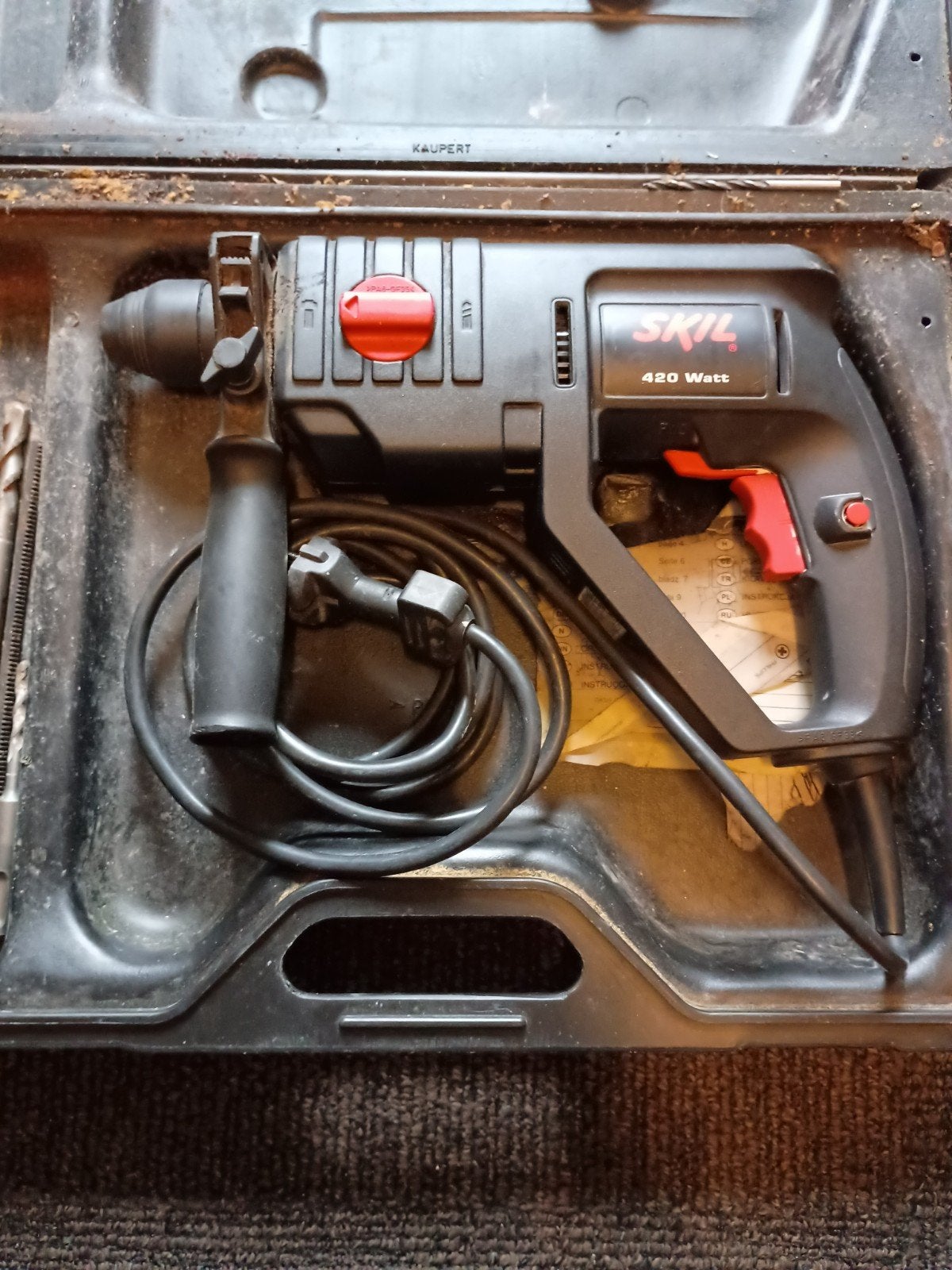 Skil Klopboormachine 420 Watt in koffer, Doe-het-zelf en Verbouw, Gereedschap | Boormachines, Boormachine, Gebruikt, Ophalen of Verzenden