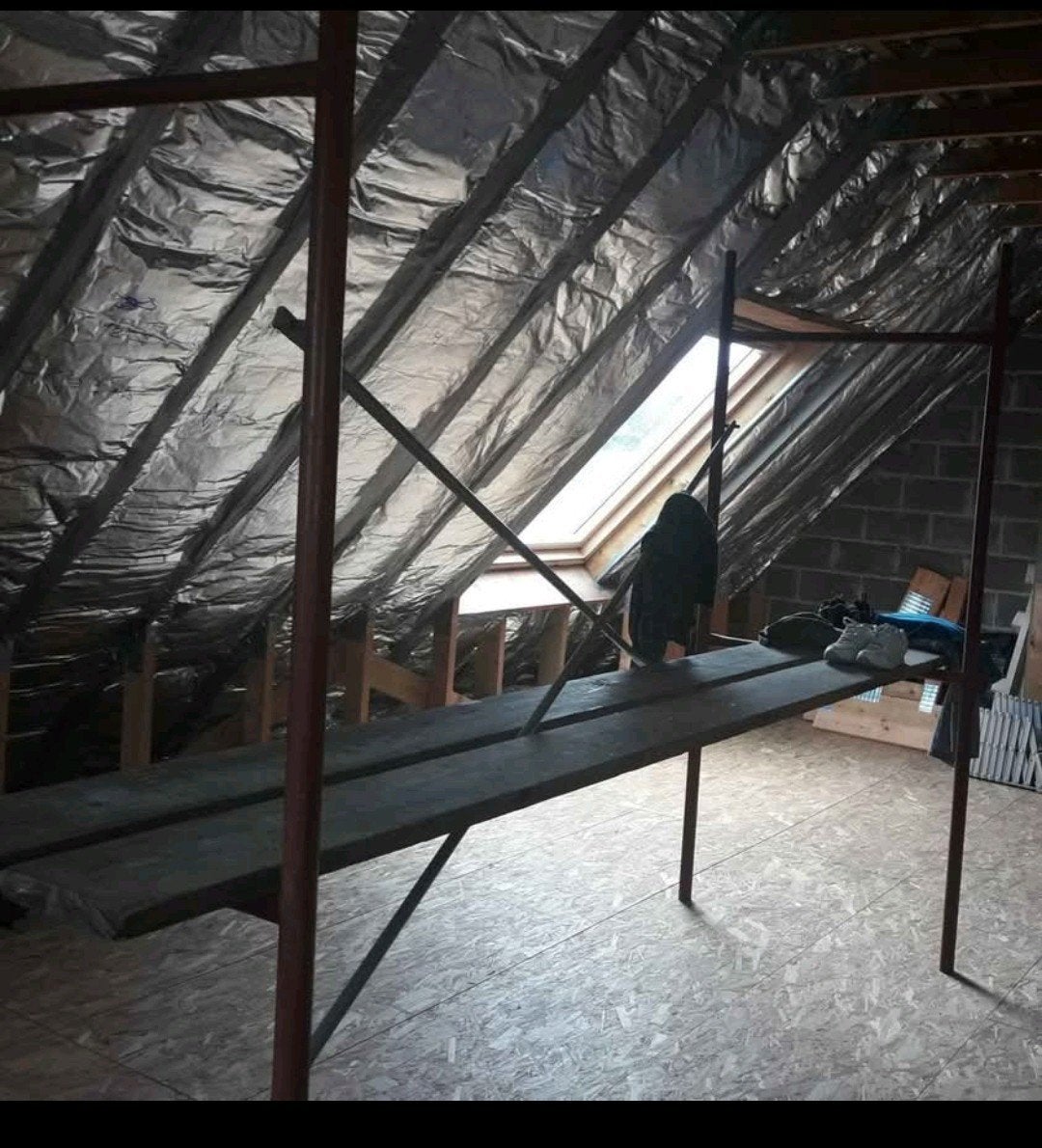 Steiger voor zolder of dakwerkzaamheden, Doe-het-zelf en Verbouw, Steigers, Ophalen, Gebruikt