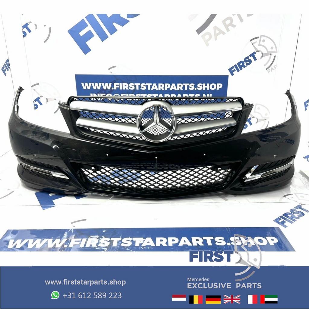 W204 FACELIFT VOORBUMPER COMPLEET + GRIL ORIGINEEL Mercedes, Gebruikt, -, Voor, Ophalen of Verzenden
