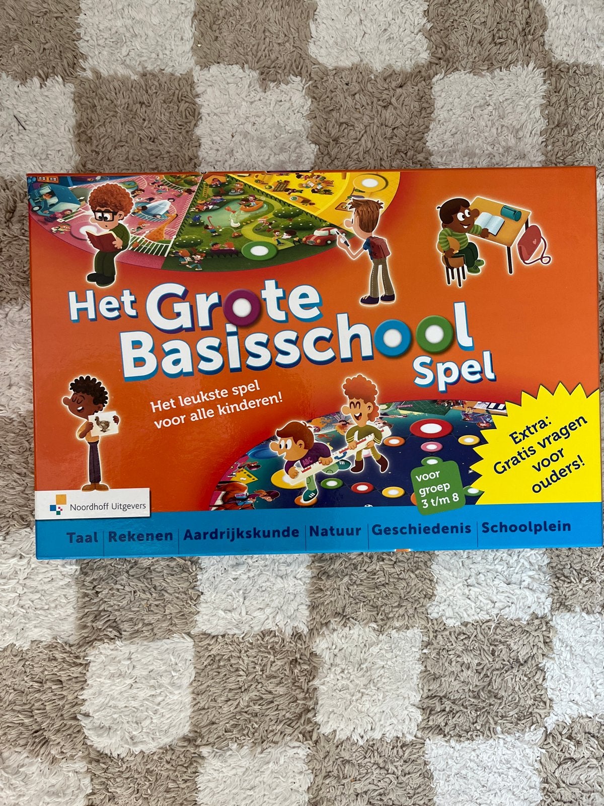 Het Grote Basisschool Spel - Educatief bordspel, Drie of vier spelers, Ophalen, Zo goed als nieuw