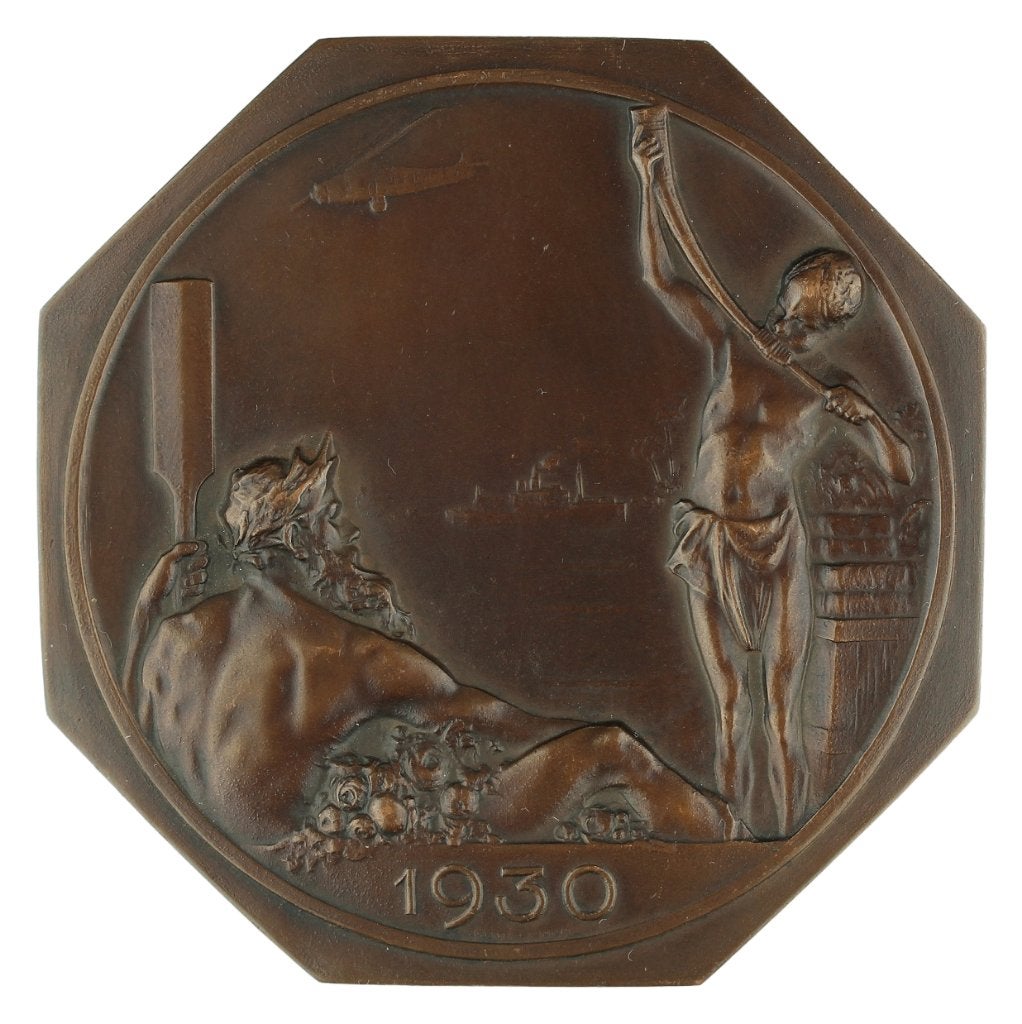 Penning Josuë Dupon : Wereldtentoonstelling Antwerpen, 1930, Verzenden, Brons, Buitenland
