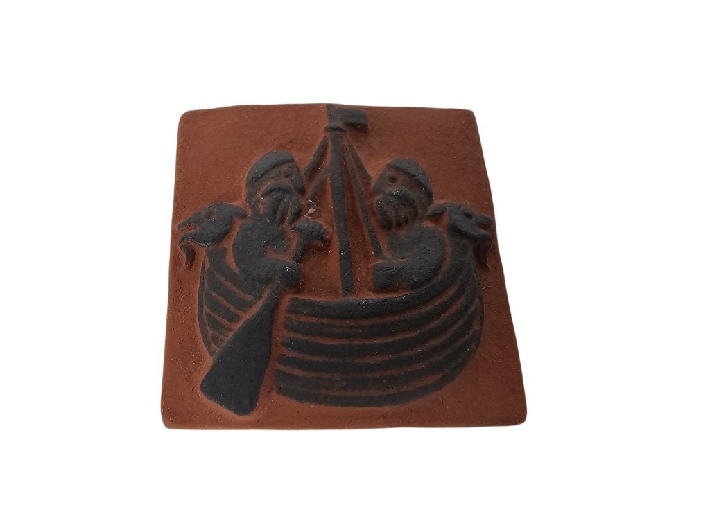 Thyssen Keramiek - Terra Cotta - Tegeltje - Denemarken - 60s, Antiek en Kunst, Ophalen of Verzenden