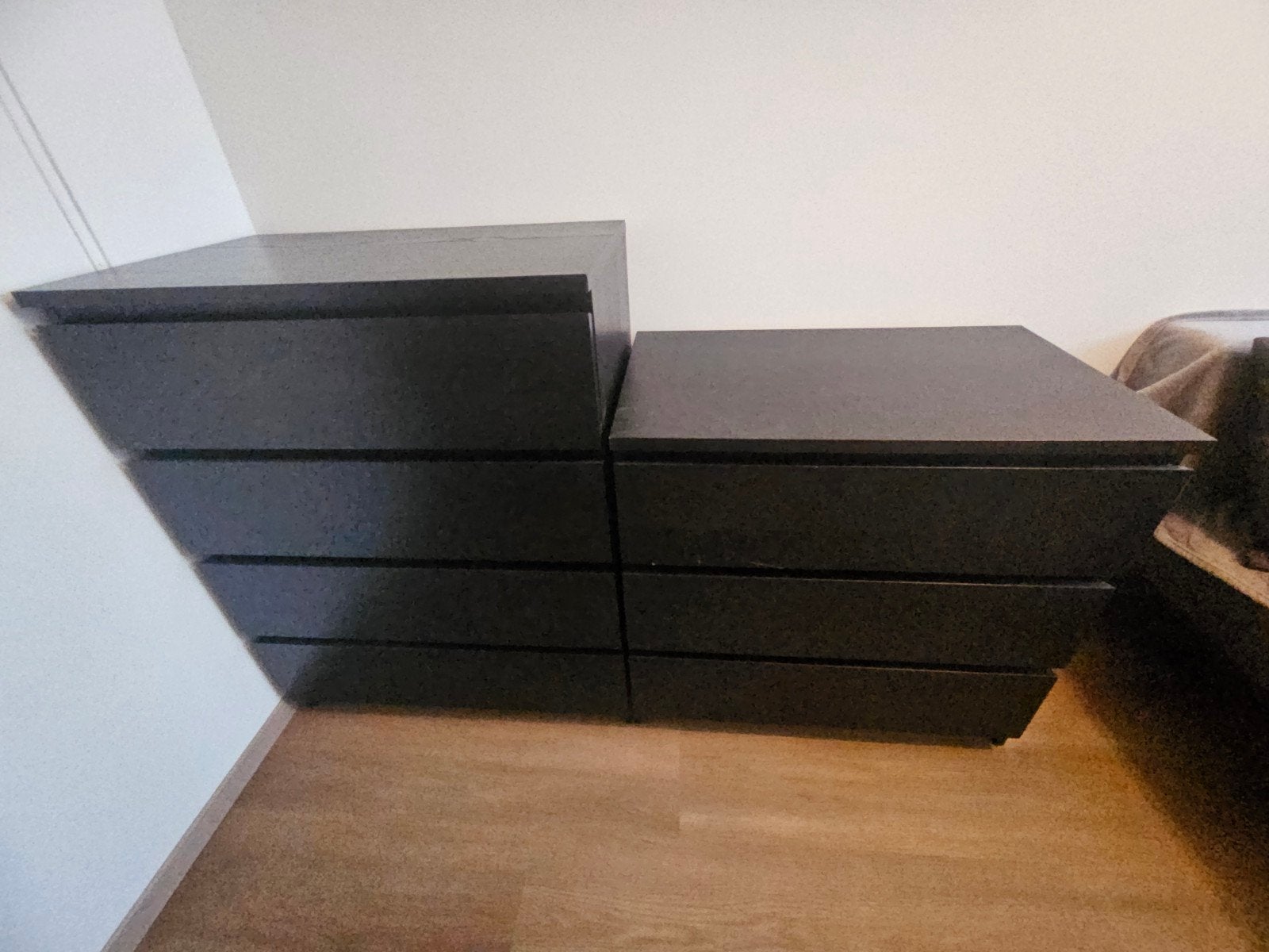 IKEA MALM Commode - Zwartbruin, 4 & 3 laden, Ophalen, Gebruikt, 100 tot 150 cm, 5 laden of meer