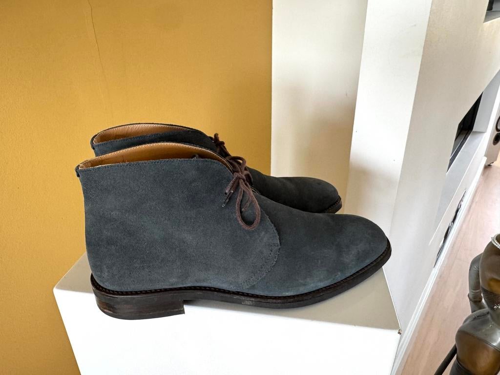STEPPIN OUT blauwe suede schoenen zgan 42 CHCS, Blauw, Overige typen, Ophalen of Verzenden, Zo goed als nieuw