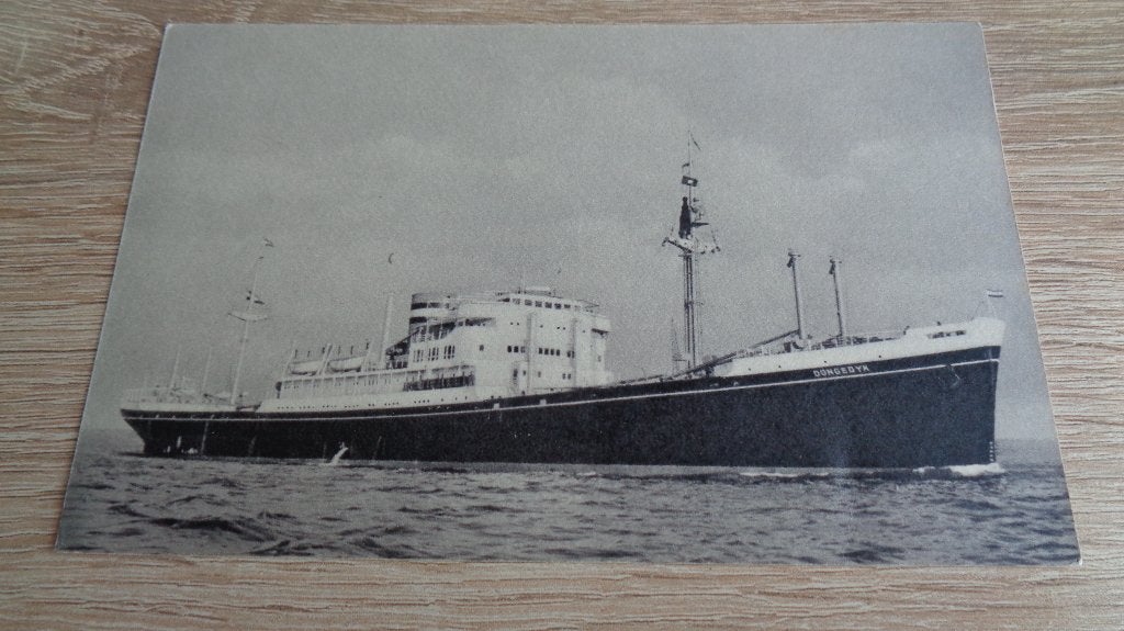 m.v. Dongedijk, Verzamelen, Scheepvaart, Verzenden, Gebruikt, Motorboot, Kaart, Foto of Prent