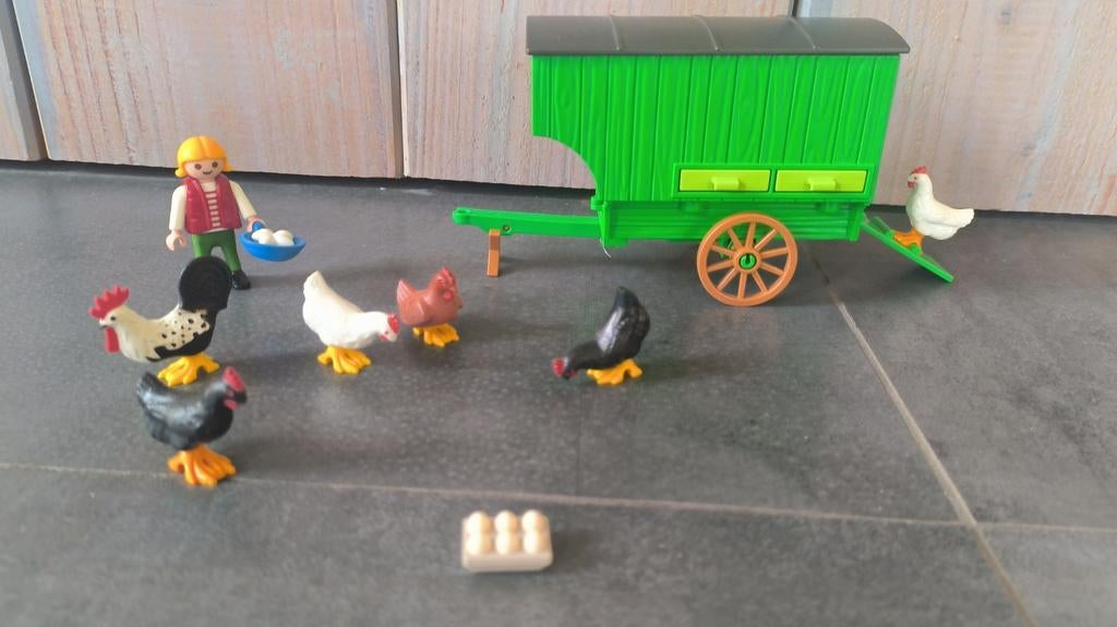 Playmobil 70138 Kippenhok met kippen en boerin, Ophalen of Verzenden, Zo goed als nieuw, Complete set