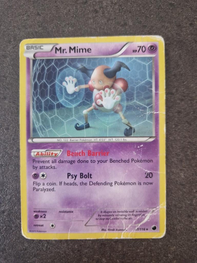 Mr.Mime pokemon kaart, Ophalen of Verzenden, Zo goed als nieuw