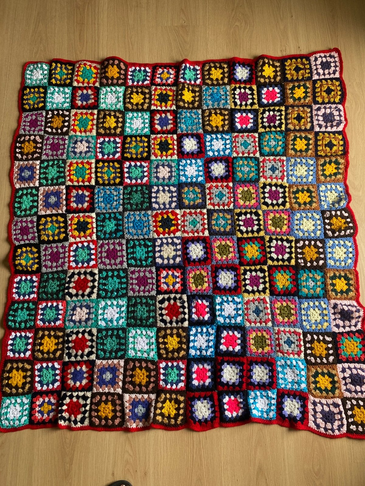 Granny square kleine sprei / deken / plaid, Overige materialen, Nieuw, Ophalen of Verzenden, Sprei