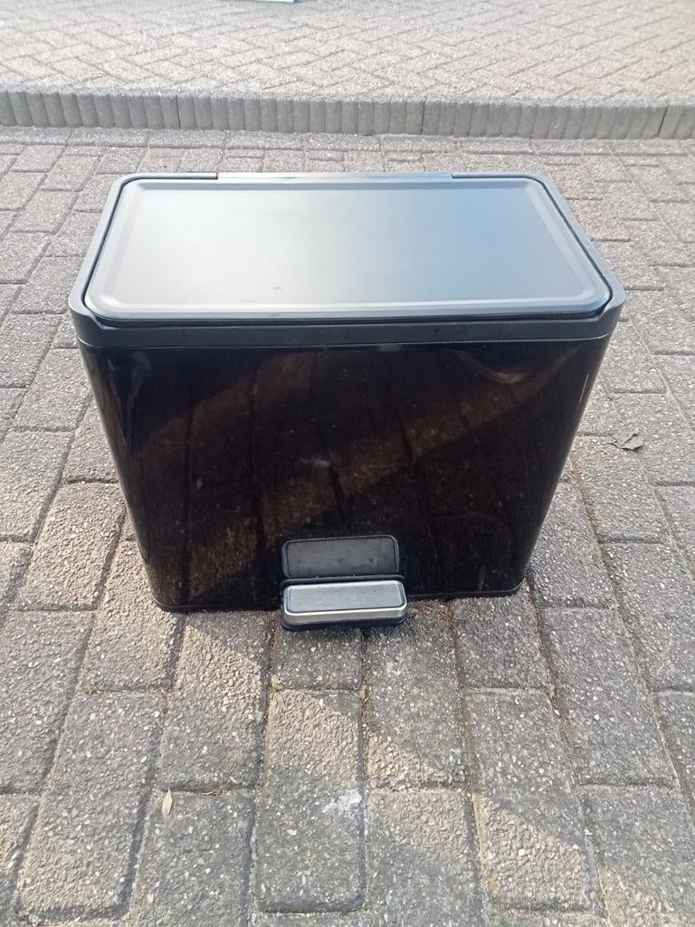 Eko Duo Vuilnisbak GFT en Plastic - Zwart, Huis en Inrichting, Woonaccessoires | Prullenbakken, Gebruikt, Kunststof, Minder dan 50 cm
