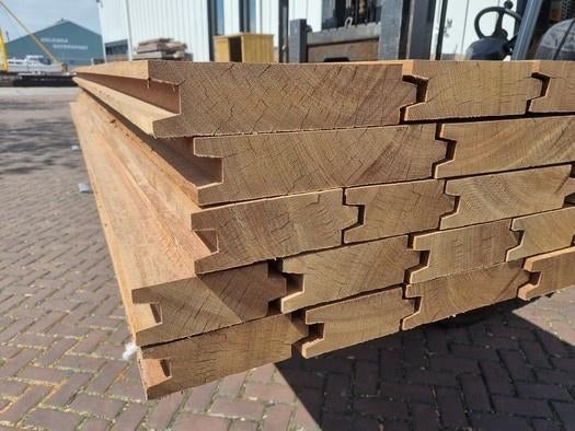 15.21 m2 hardhout vlonderhout / vloerhout 7 cm dik -nr: HP3, Tuin en Terras, Palen, Balken en Planken, Ophalen, Planken, Nieuw