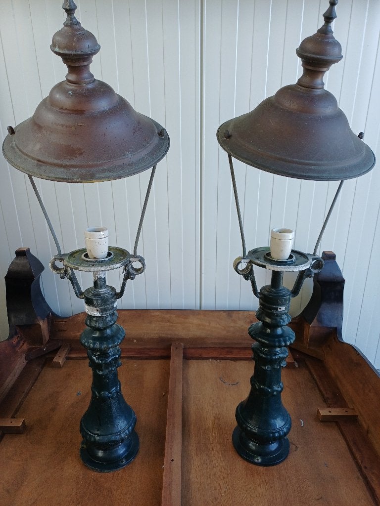 2 TUINLAMPEN, Ophalen, Gebruikt, Minder dan 50 watt, Aluminium