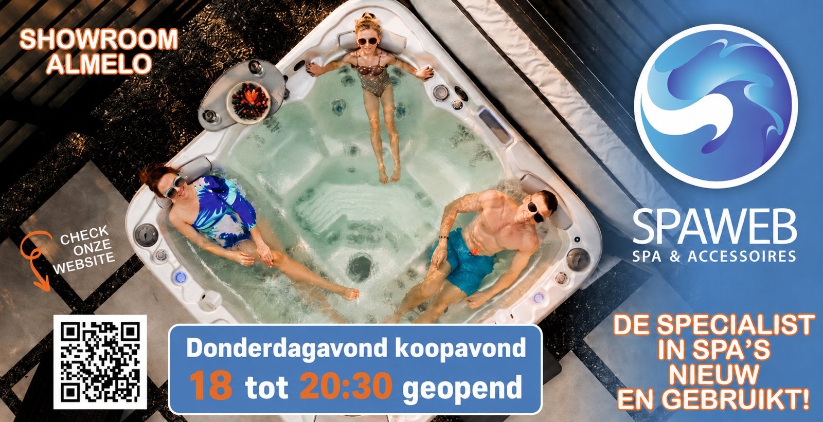 SHOWROOM ALMELO VANDAAG GEOPEND jacuzzi spa nieuw gebruikt, Tuin en Terras, Ophalen, Zo goed als nieuw, Filter, Vast