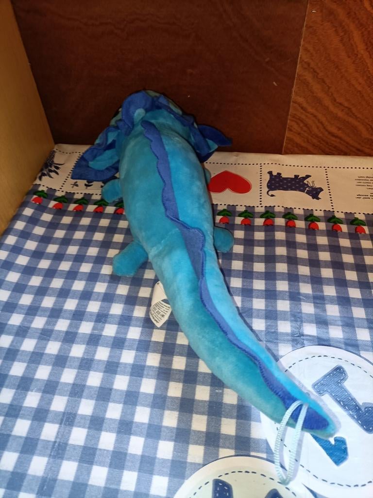 Blauwe Axolotl knuffel 43 cm groot Jafri Toys, Ophalen of Verzenden, Zo goed als nieuw, Overige typen