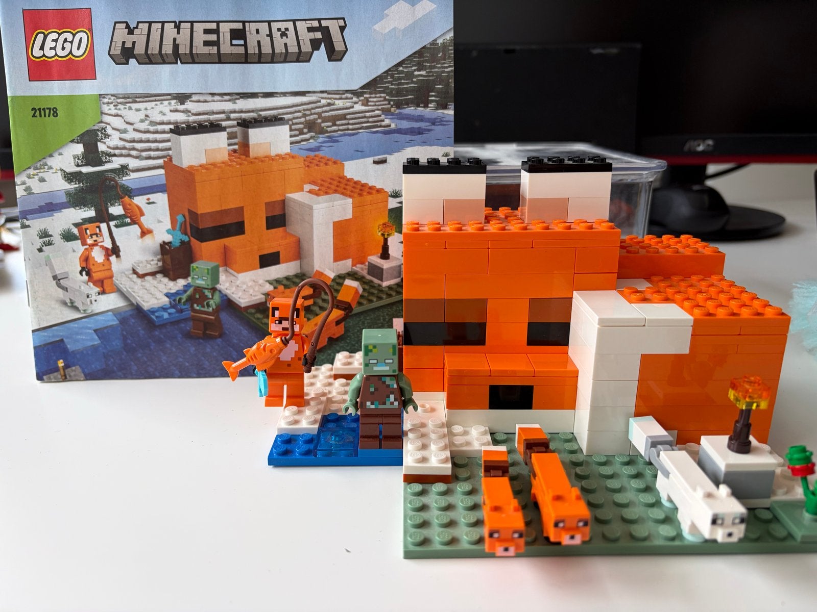 LEGO Minecraft De Vossenlodge (21178), Kinderen en Baby's, Ophalen of Verzenden, Zo goed als nieuw