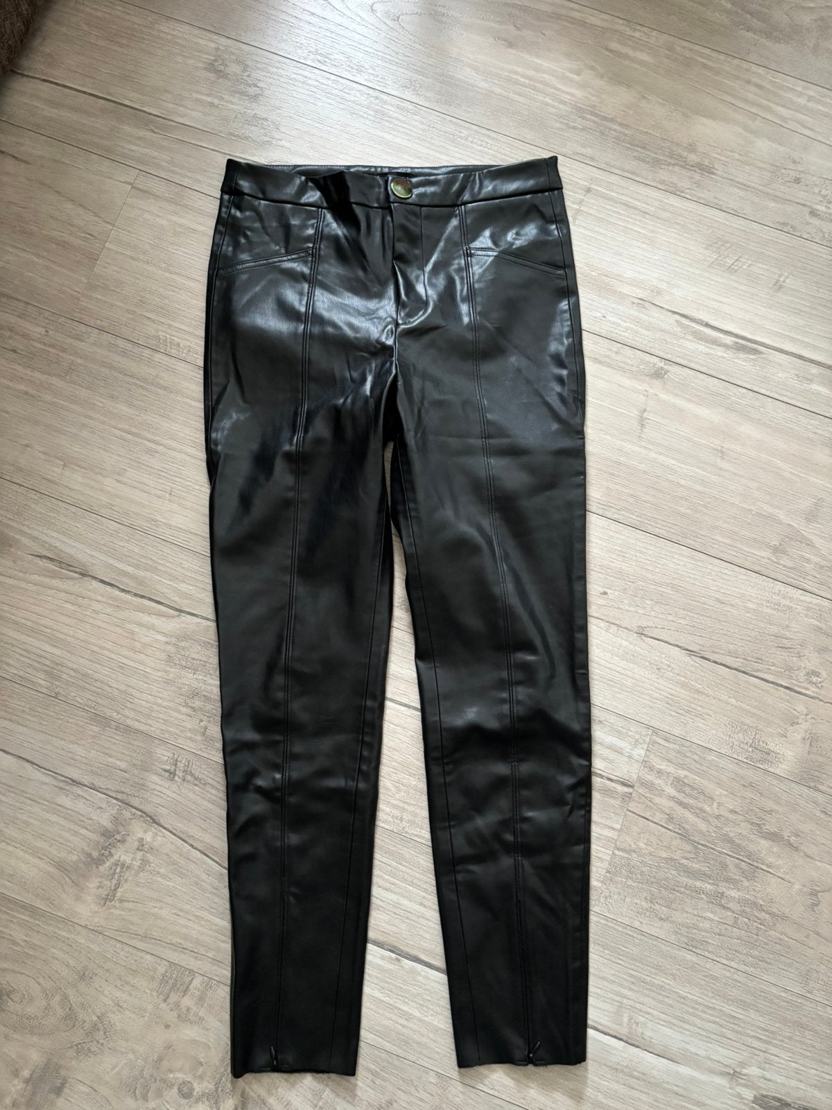 Zgan pu leren broek Zara mt m, Kleding | Dames, Legging, Zwart, Maat 40/42 (M), Ophalen of Verzenden