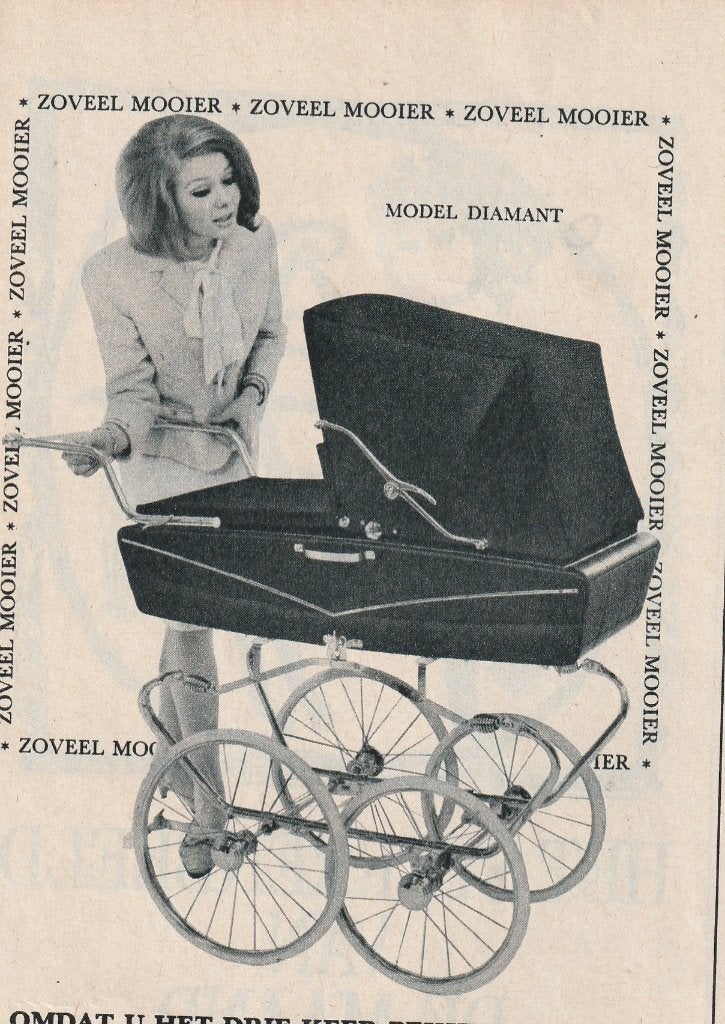 Retro reclame 1966 Mutsaerts Tilburg Diamant kinderwagen, Verzenden, Overige typen