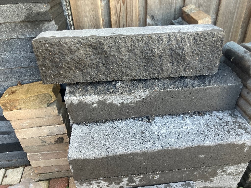 Stapelblokken splitrock, Tuin en Terras, Tegels en Klinkers, Ophalen, Overige typen, Nieuw, Minder dan 5 m²