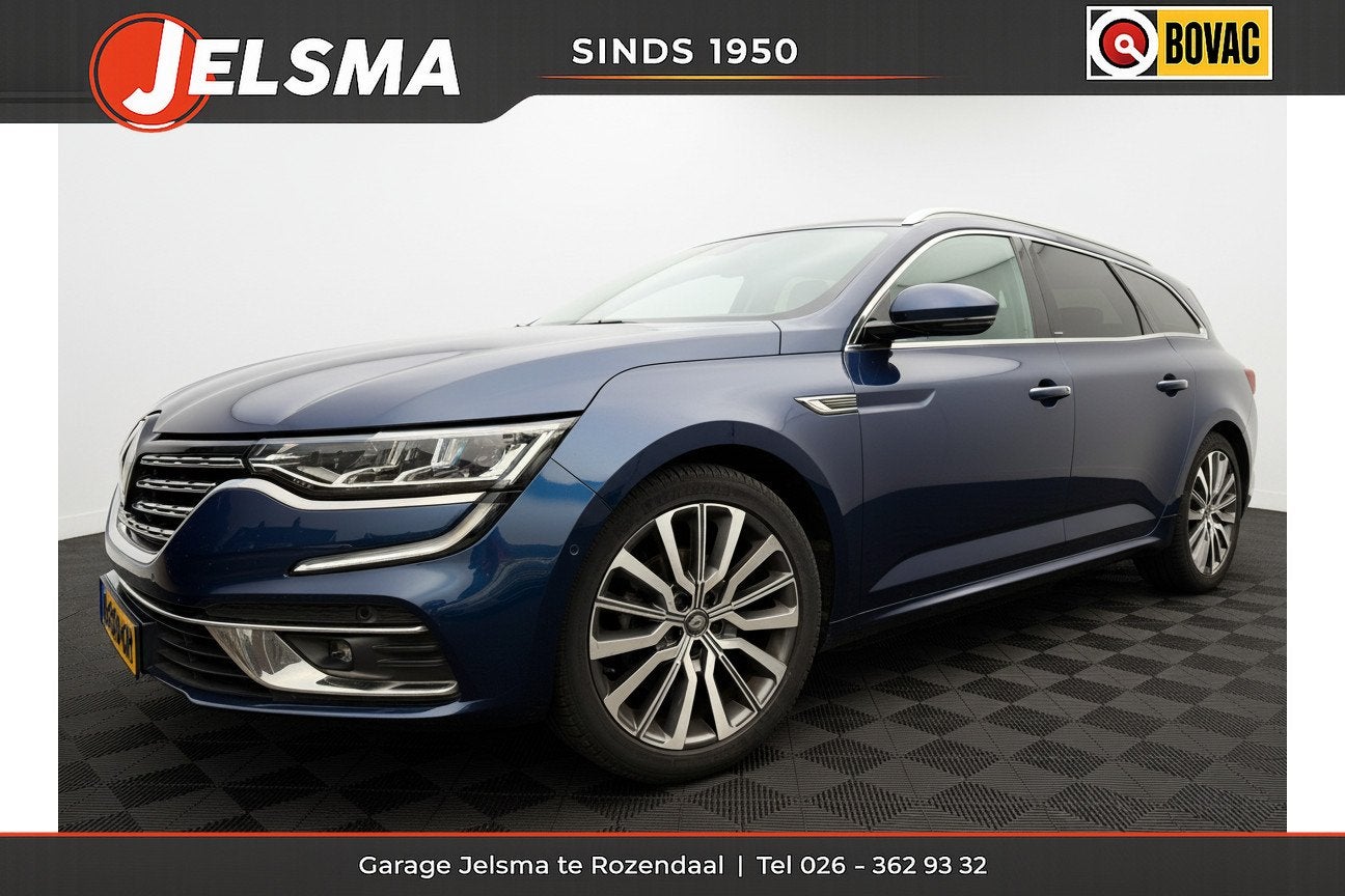 Renault Talisman Estate 140pk TCe Intens, Pack 4-Control | M, Gebruikt, 4 cilinders, Parkeersensor, Blauw