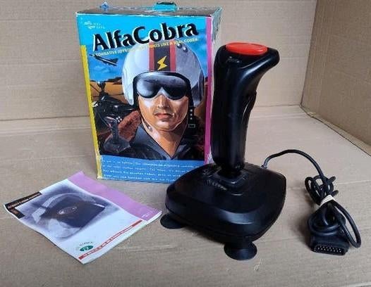Vintage joystick AlfaCobra van Alfa Data in originele doos, Computers en Software, Ophalen of Verzenden, Gebruikt, Alfa Data