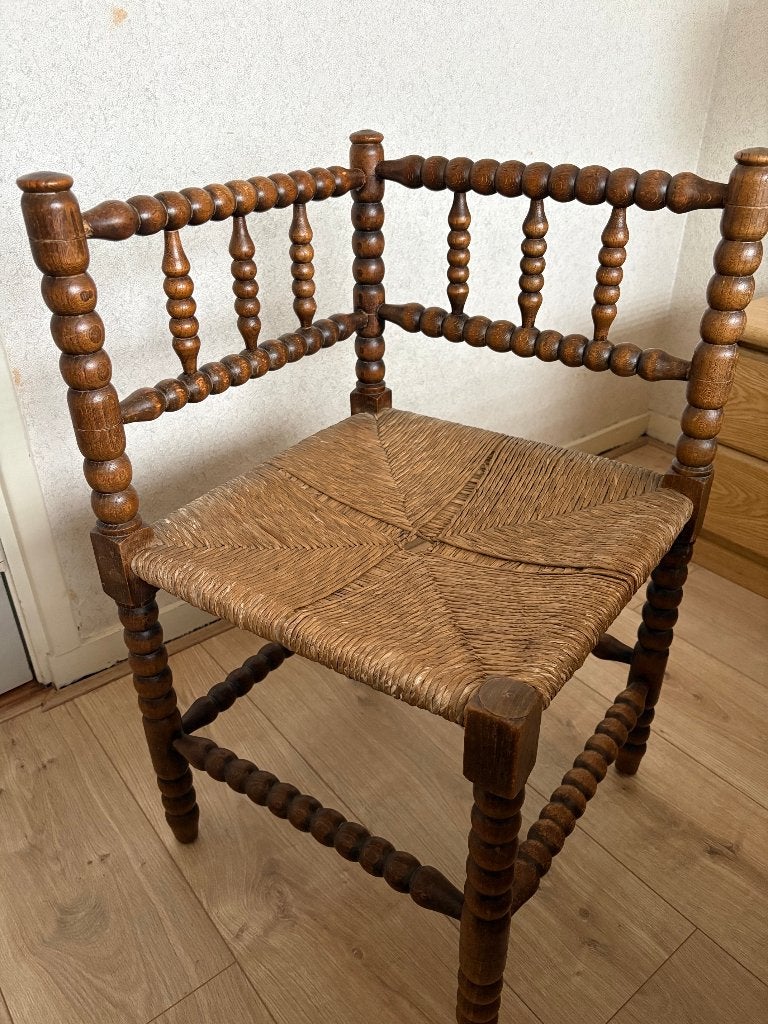 Vintage antieke Bobbin hoekstoeltjes, Antiek en Kunst, Ophalen