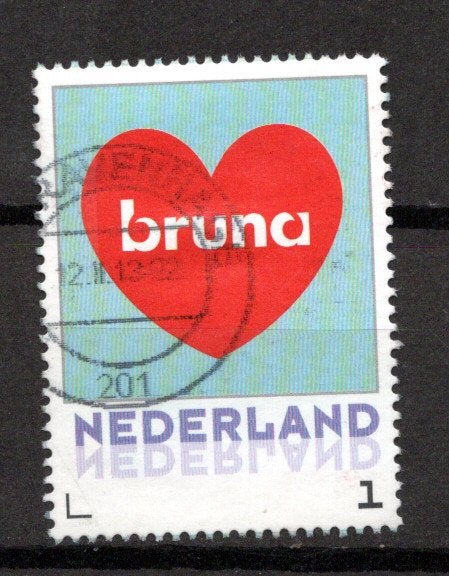 gestempelde zegel. persoonlijke: bruna, Postzegels en Munten, Postzegels | Nederland, Ophalen of Verzenden, Na 1940, Gestempeld