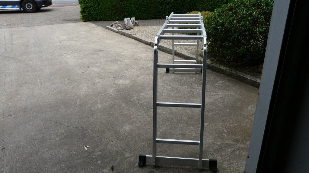Vouwladder aluminium van Manssberger, Ophalen, Nieuw, Ladder, Opvouwbaar of Inschuifbaar