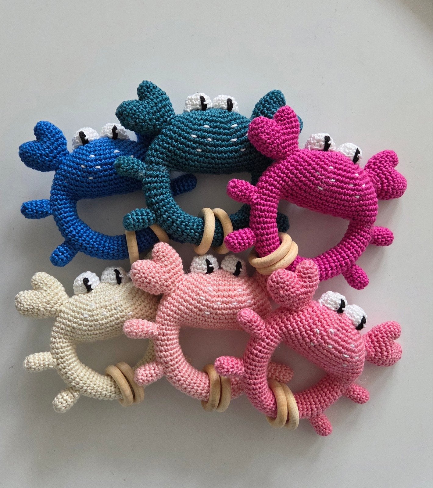 Handgemaakte krab rammelaar, Ophalen of Verzenden, Nieuw, Rammelaar, Met geluid