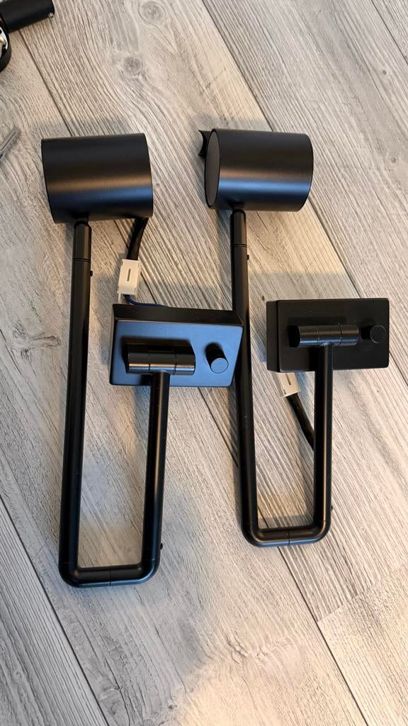 Zwarte Bedlampen - Set van 2, Huis en Inrichting, Ophalen, Gebruikt