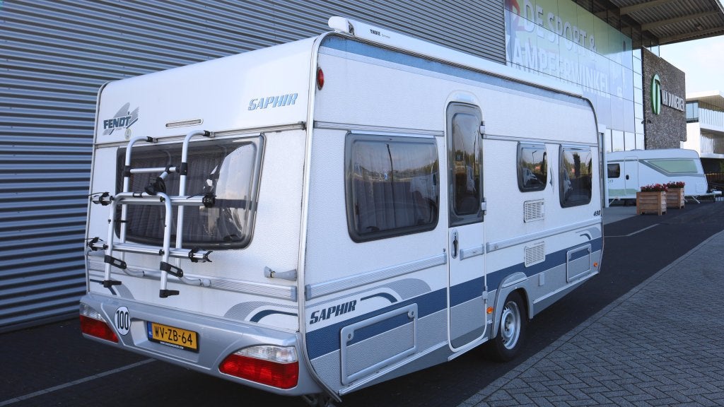 Fendt Saphir 490 TF dakluifel+mover+fietsrek, Caravans en Kamperen, Bedrijf, Tot en met 4, 1000 - 1250 kg, Dwarsbed