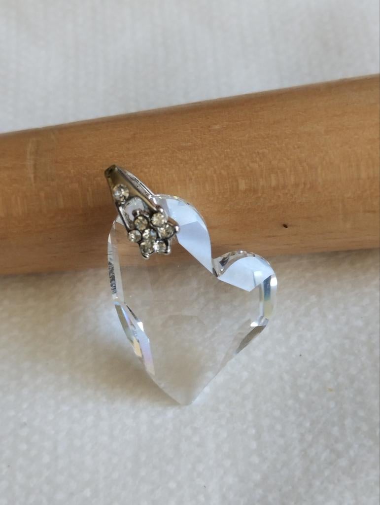 Swarovski kristal hanger hart zilver, Verzenden, Nieuw, Hart, Zilver