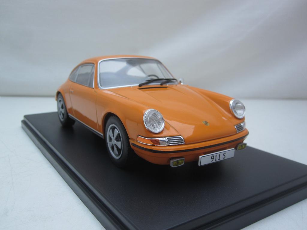 Porsche 911 S 1968 Oranje 1:24 Whitebox, Ophalen of Verzenden, Nieuw, Auto, Overige merken