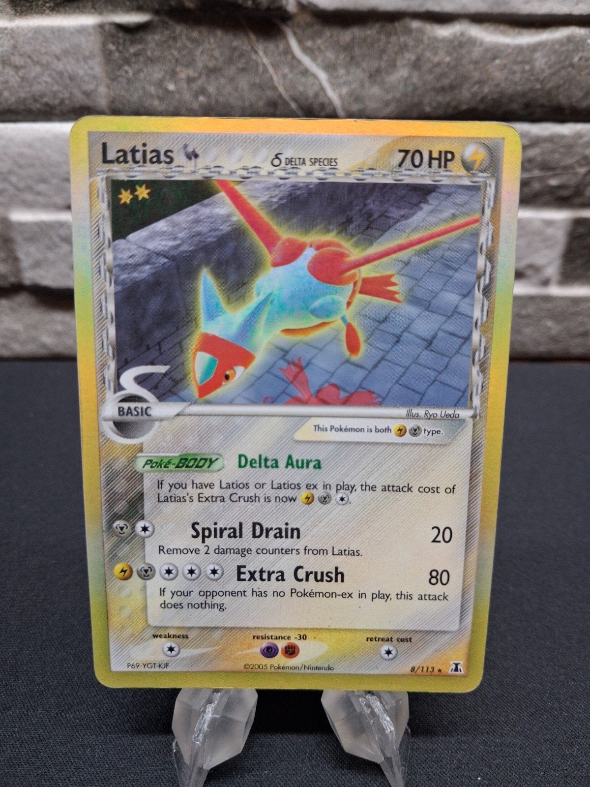 Latias Delta Species Holo Rare Pokémon Kaart 8/113, Ophalen of Verzenden, Gebruikt, Losse kaart, Foil