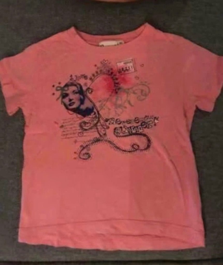 roze shirt met opdruk in maat 116/122 persival, Kinderen en Baby's, Kinderkleding | Maat 116, Ophalen, Gebruikt, Meisje, Shirt of Longsleeve
