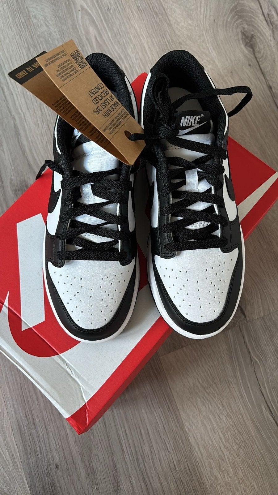 nike dunk low black white maat 38.5, Ophalen of Verzenden, Nieuw, Zwart, Sneakers of Gympen