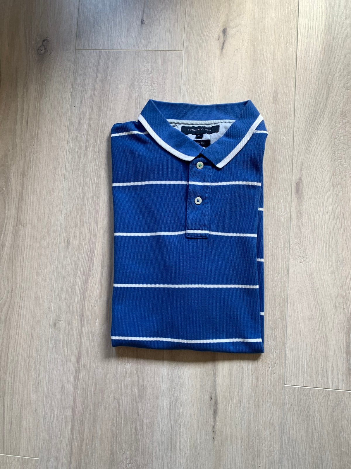 Heren poloshirt van Tommy Hilfiger mt XL, Kleding | Heren, Ophalen of Verzenden, Zo goed als nieuw, Maat 56/58 (XL), Blauw