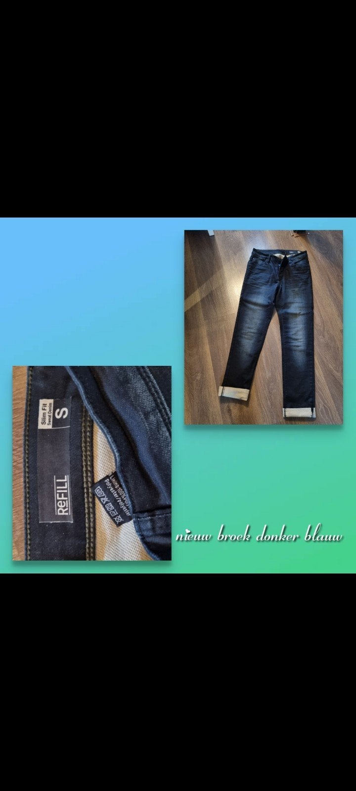 Nieuwe Refill Slim Fit spijkerbroek - Maat S, Ophalen of Verzenden