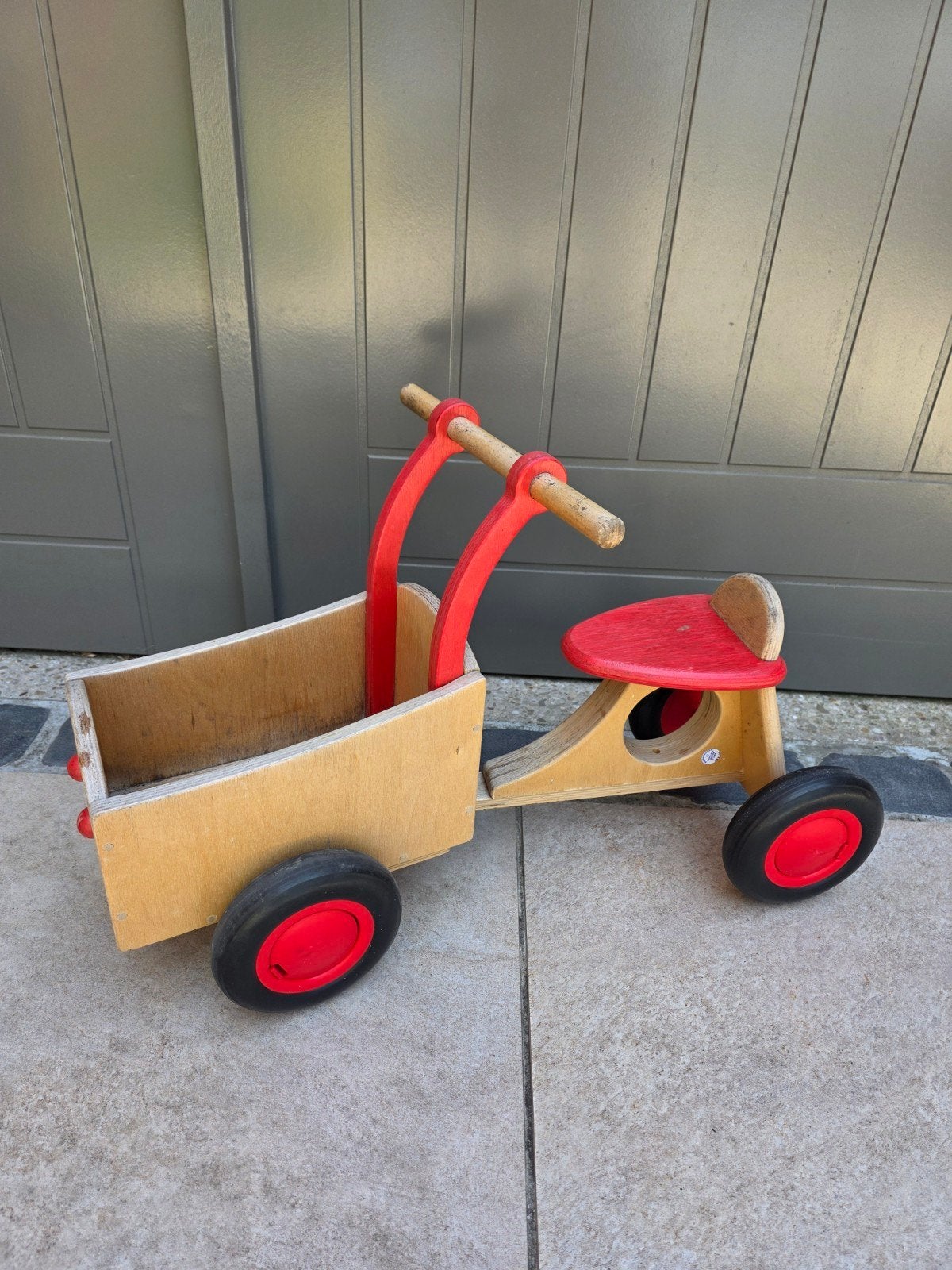 Houten Van Dijk Toys bakfiets loopfiets Vintage, Ophalen, Gebruikt