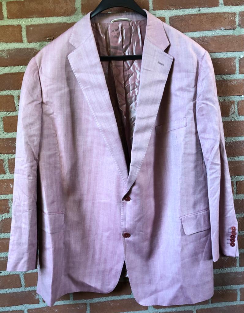 Nieuw Ermenegildo Zegna jasje Wol Zijde Linnen Mt 65, Ophalen of Verzenden, Nieuw, Overige maten, Roze