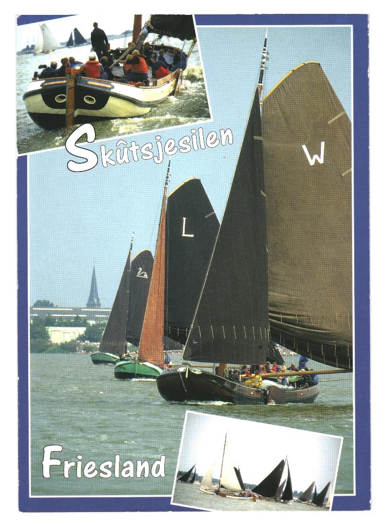 988056 Skûtsjesilen 81+ zeilboot Friesland _Gelopen, Ophalen of Verzenden, 1980 tot heden, Gelopen, Friesland