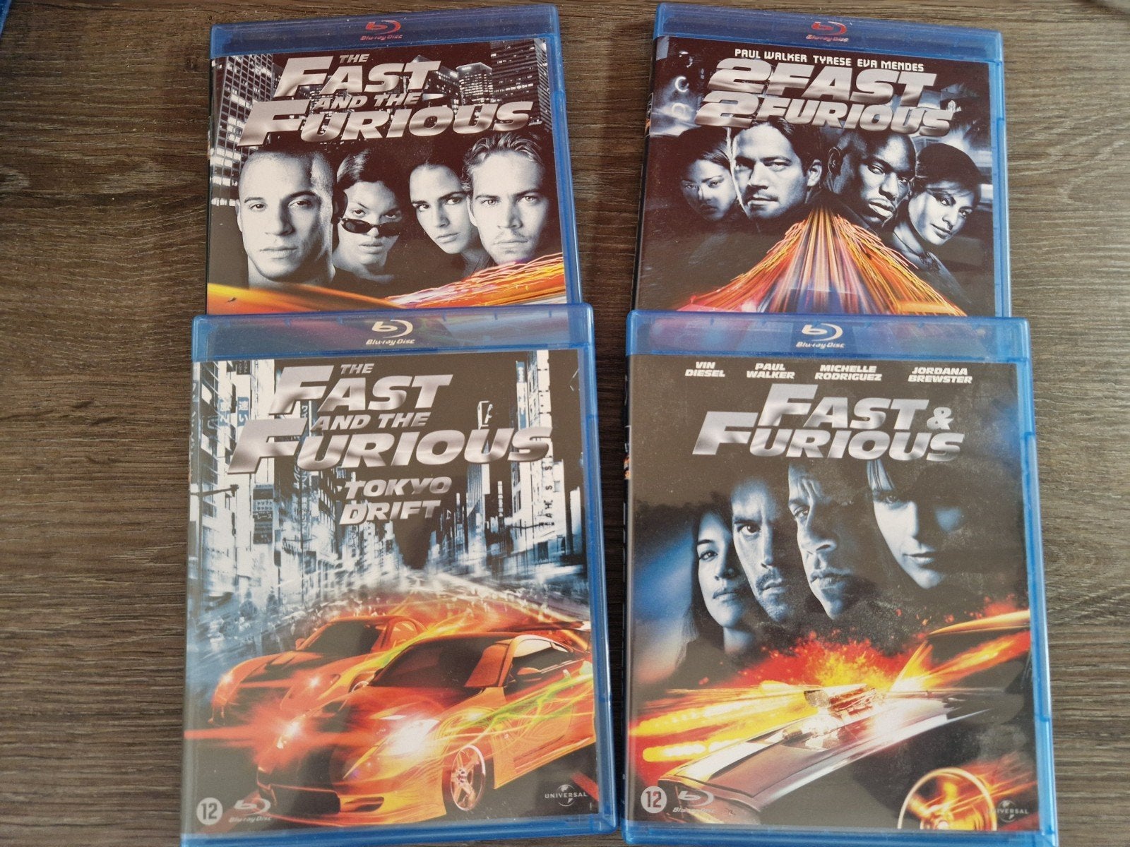 The Fast & The Furious 1-4 4-disc blu-ray set, Nederlands, Film, Actie, Ophalen of Verzenden