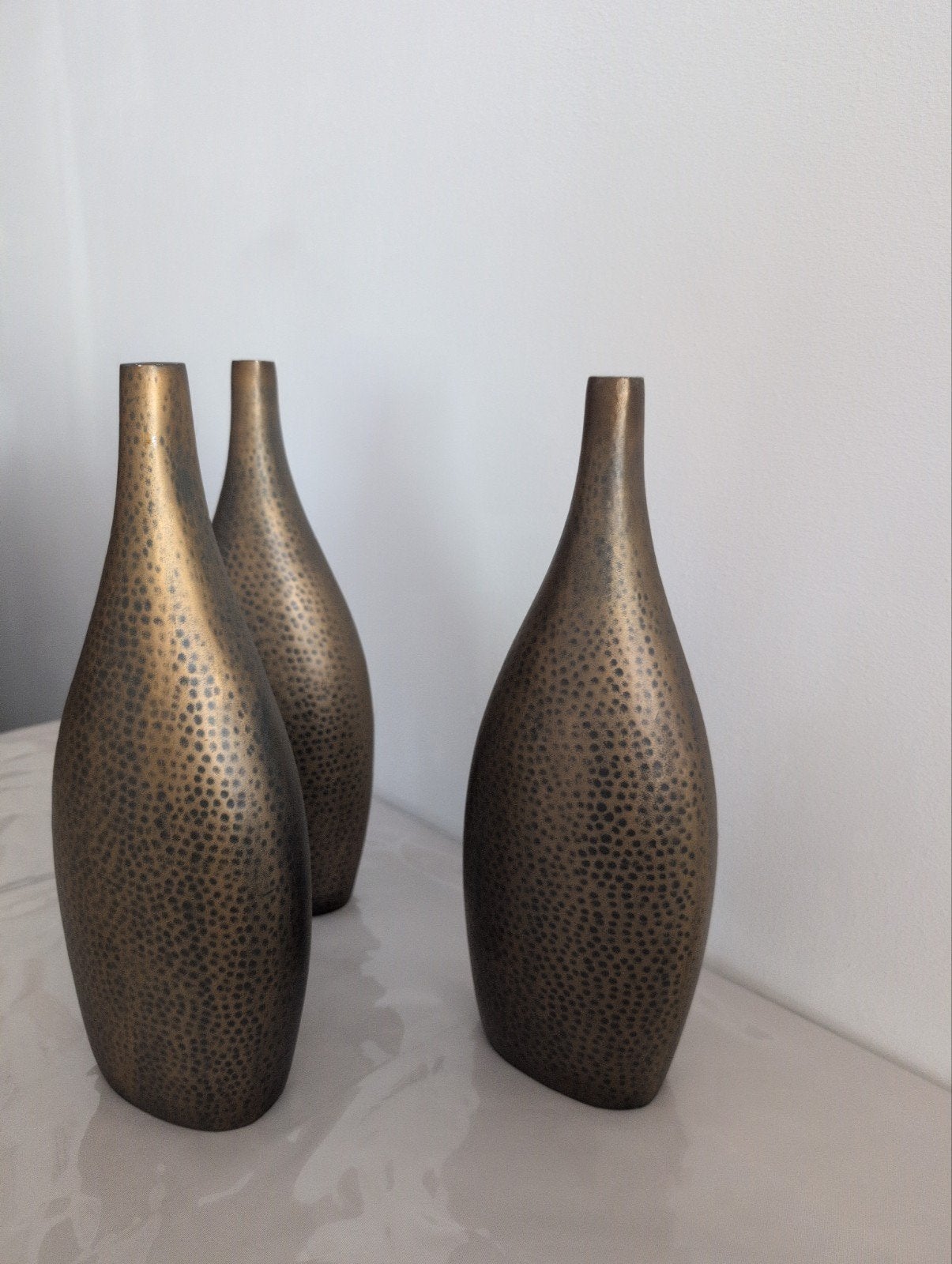 Set van 3 bronzen/gouden vazen van Echo Wonen, Ophalen