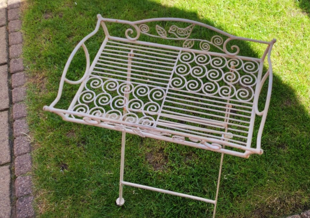 ijzeren klap tafel / tuin tafel  : 55x40 x 60 cm, Ophalen, Gebruikt, Rond, Metaal