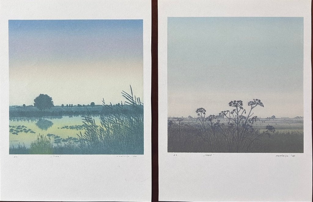 Henk Kastelijn - Zomer en Herfst - Zeefdruk, Antiek en Kunst, Ophalen of Verzenden