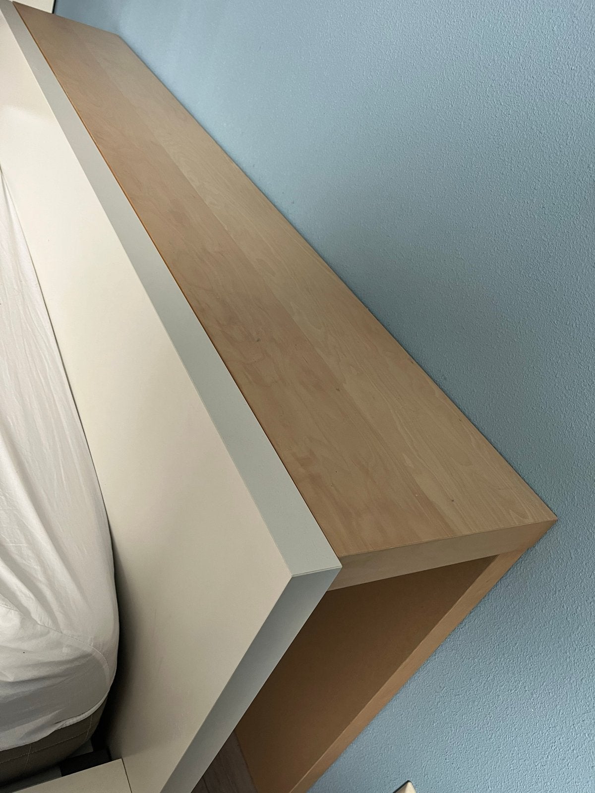 Ikea MALM hoofdbord met verrijdbare nachtkastjes, Ophalen, Gebruikt, Bruin, Tweepersoons