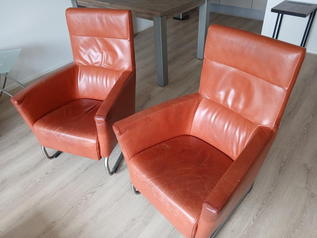 Twee fauteuils Jess design, Ophalen, 75 tot 100 cm, 50 tot 75 cm