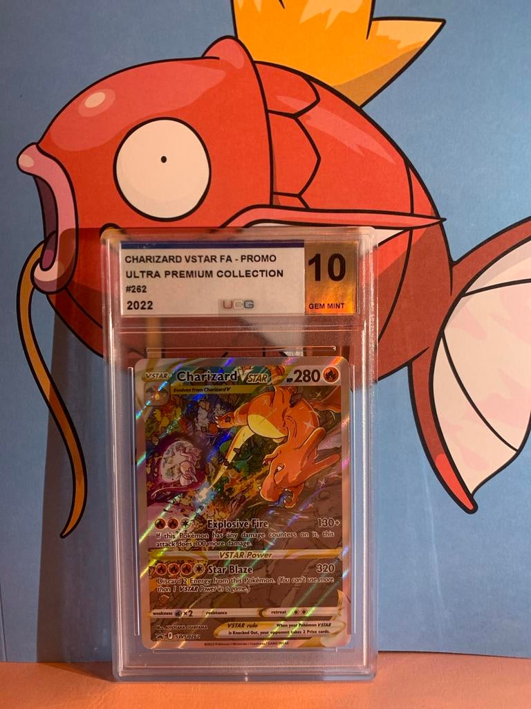 Charizard VSTAR FA Promo UCG 10 GEM MINT Pokémon Kaart, Ophalen of Verzenden, Nieuw, Losse kaart, Foil