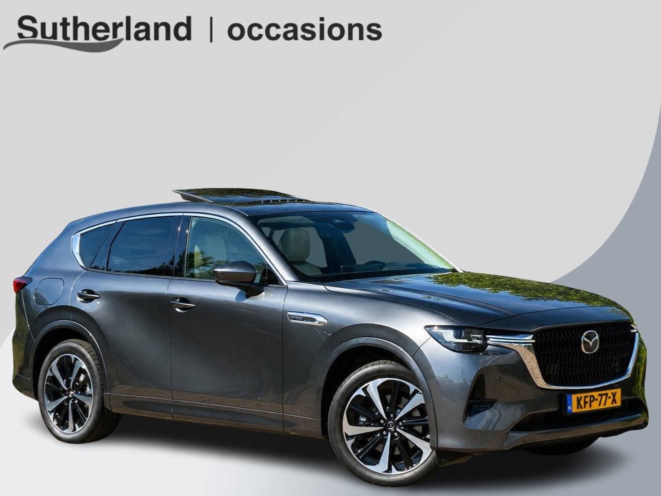 Mazda CX-60 2.5 e-SkyActiv PHEV Takumi 328 PK | Wegklapbare, Auto's, Automaat, Stof, Gebruikt, 2500 kg