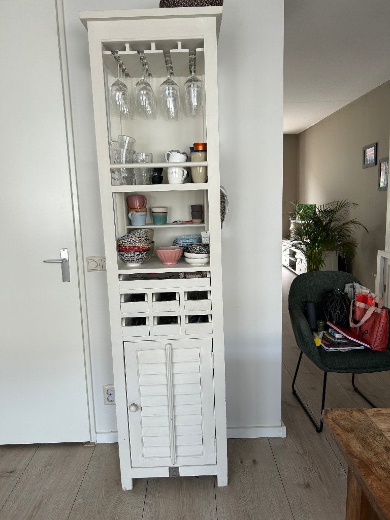 Keukenkast, Ophalen, Gebruikt, 200 cm of meer, Wit
